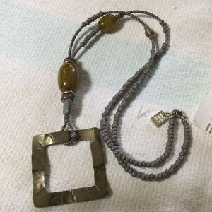 Cinzia Brass And Eggplant Necklace